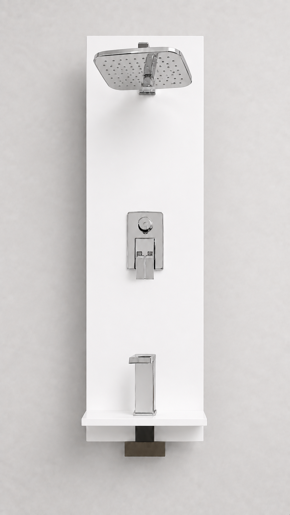 Blank single MDF panel mockup with logo area
